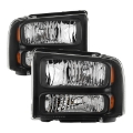 Picture of xTune Ford F250 F350 F450 Superduty Excursion 99-04 Headlights Black HD-JH-FF25099-HA-BK