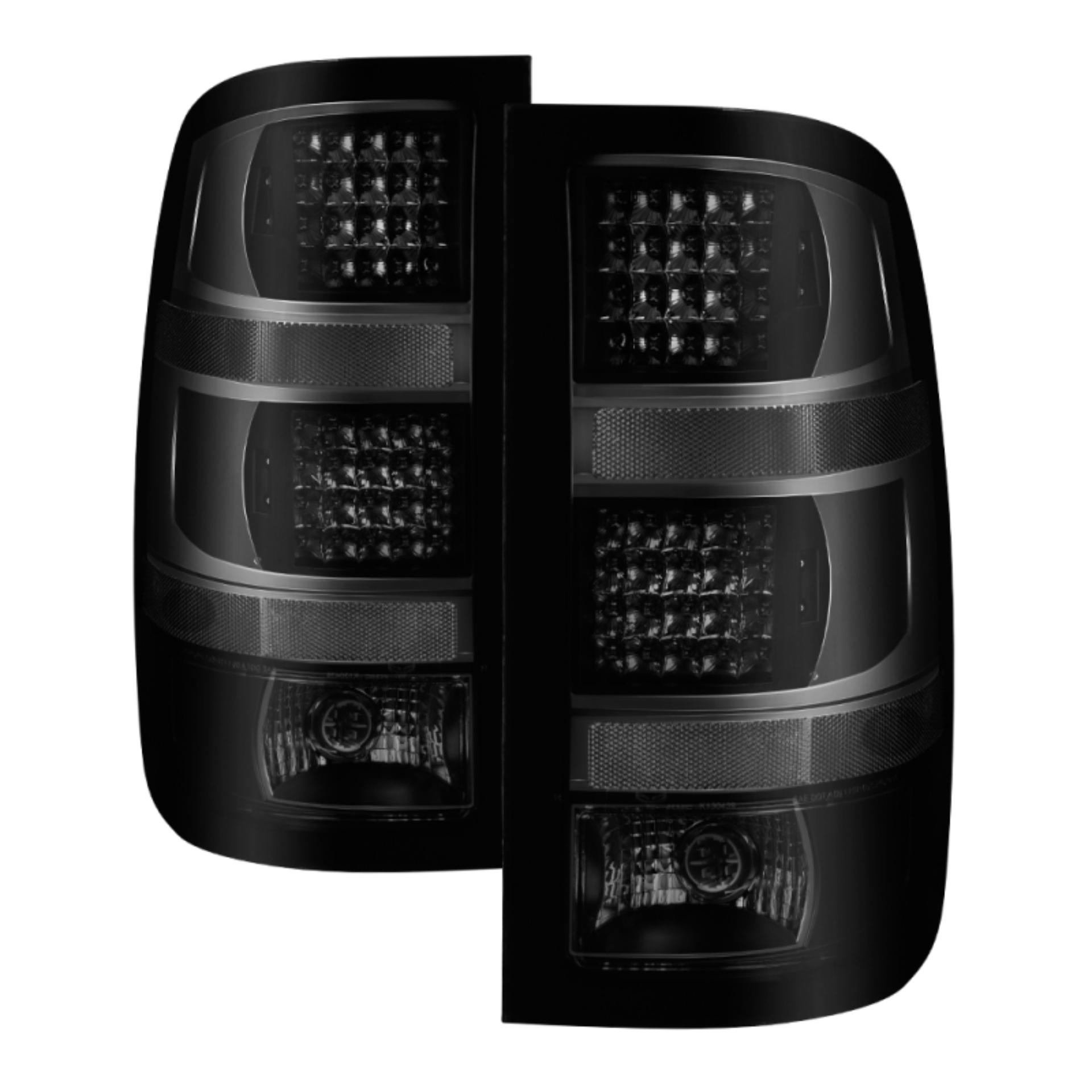 Picture of xTune GMC Sierra 07-13 LED Tail Lights Black Smoked ALT-JH-GS07-LED-BSM