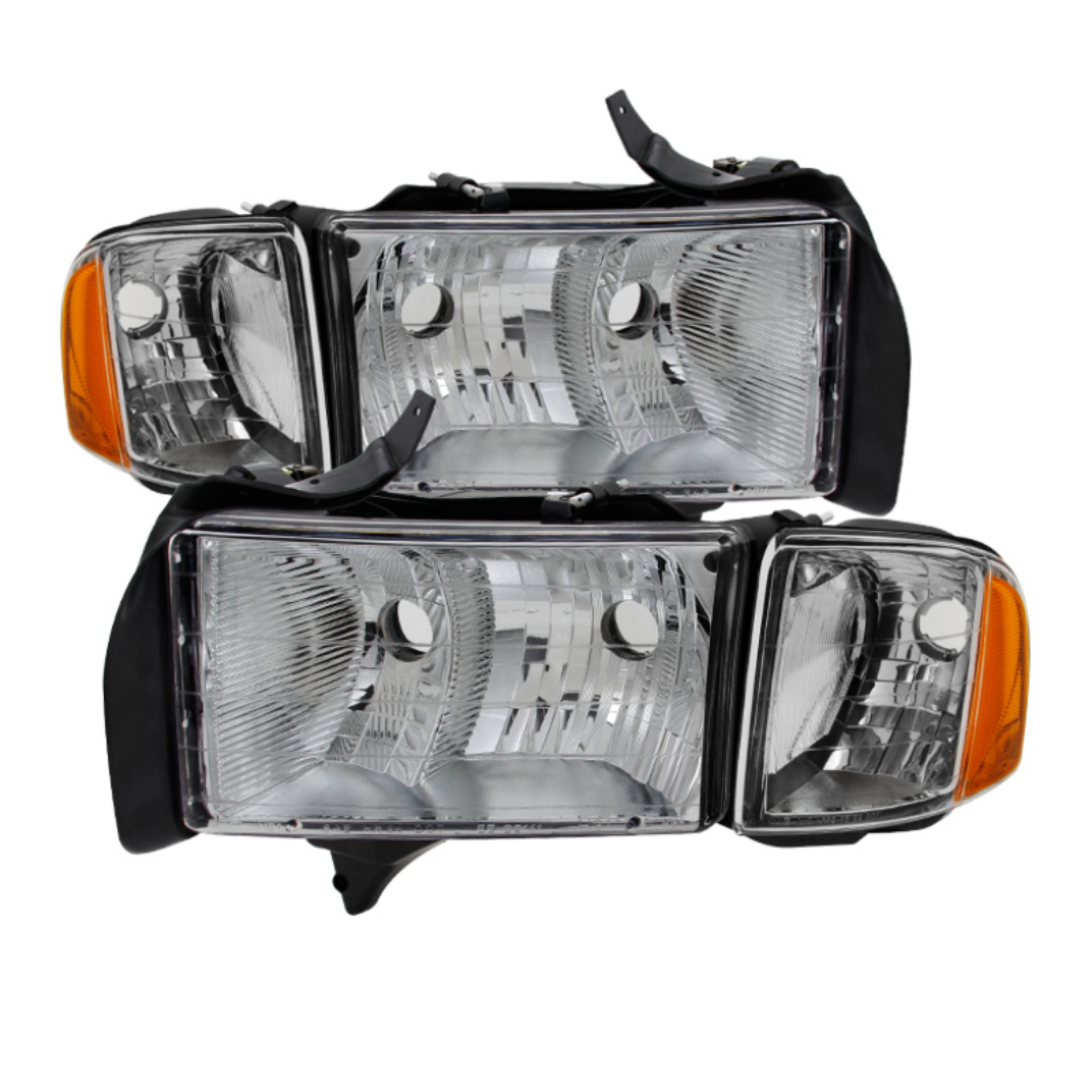 Picture of xTune Dodge Ram Sport Model Only 1999-2002 OEM Headlights Chrome HD-JH-DR99-SP-C