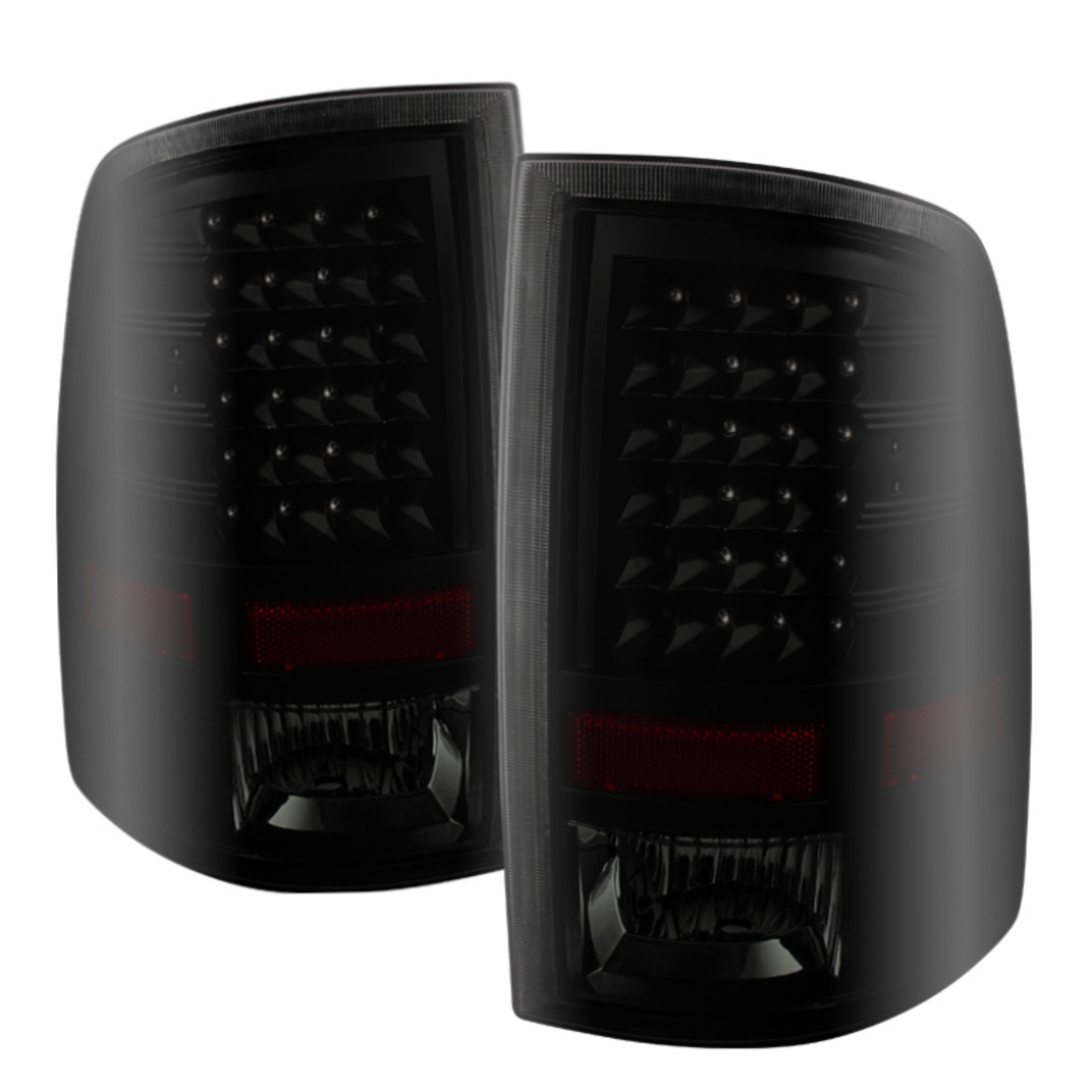 Picture of xTune Dodge Ram 1500 09-14 LED Tail Lights Incandescent Model Only Black Smoke ALT-JH-DR09-LED-BKSM