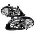 Picture of xTune Honda Del Sol 93-97 1Pc Crystal Headlights Black HD-ON-HDEL93-1P-BK