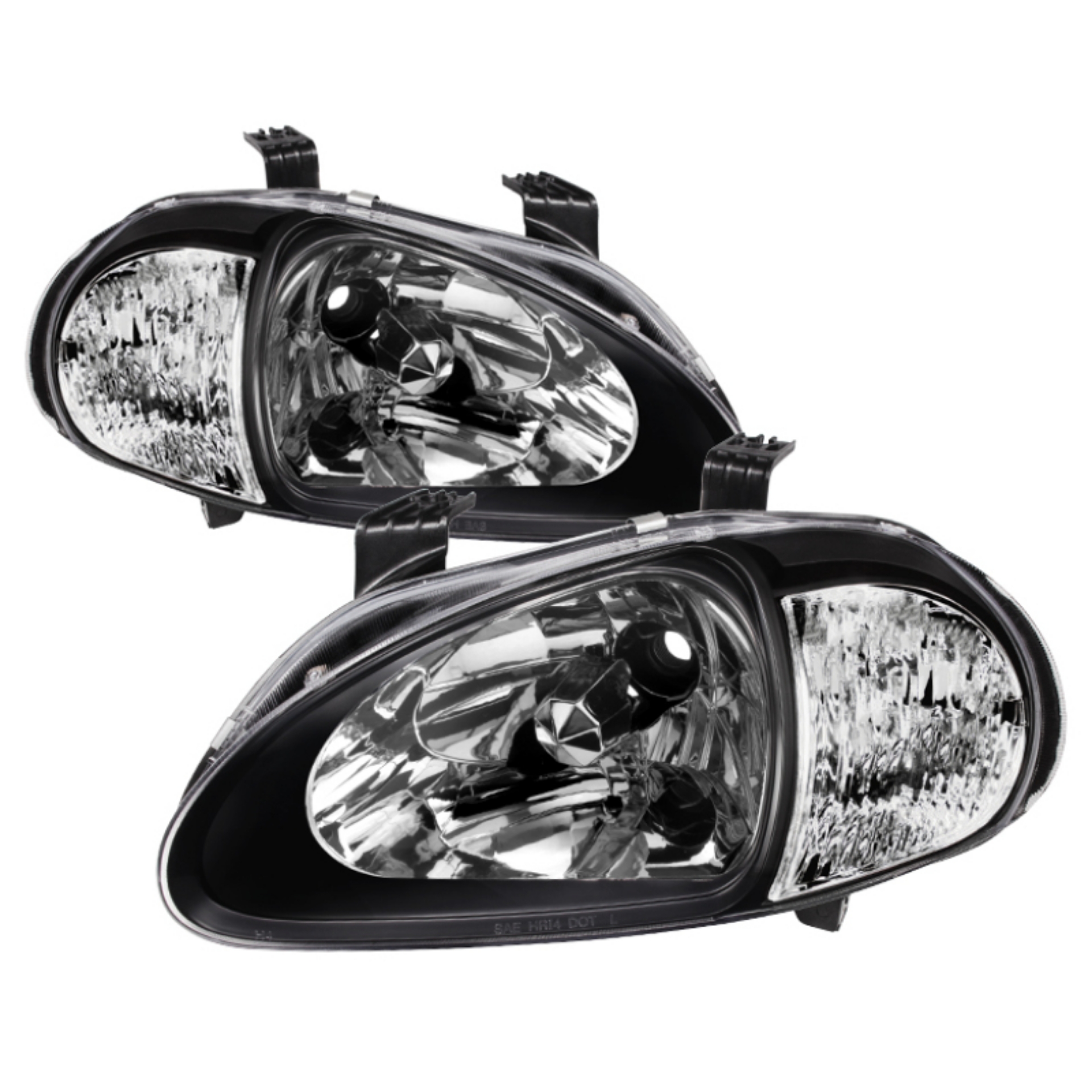 Picture of xTune Honda Del Sol 93-97 1Pc Crystal Headlights Black HD-ON-HDEL93-1P-BK