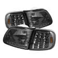 Picture of xTune Ford F150 97-03 Crystal Headlights w- Clear LED Corners Smoke HD-ON-FF15097-LED-SET-SM