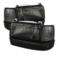 Picture of xTune Ford F150-Bronco 92-96 Headlights w-Corner Bumper 6pcs Amber- Smoke HD-JH-FB92-SET-AM-SM