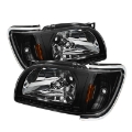 Picture of xTune Toyota Tacoma 01-04 1 Piece w- Chrome Trim Crystal Headlights Black HD-ON-TT01-1PC-LED-CC-BK