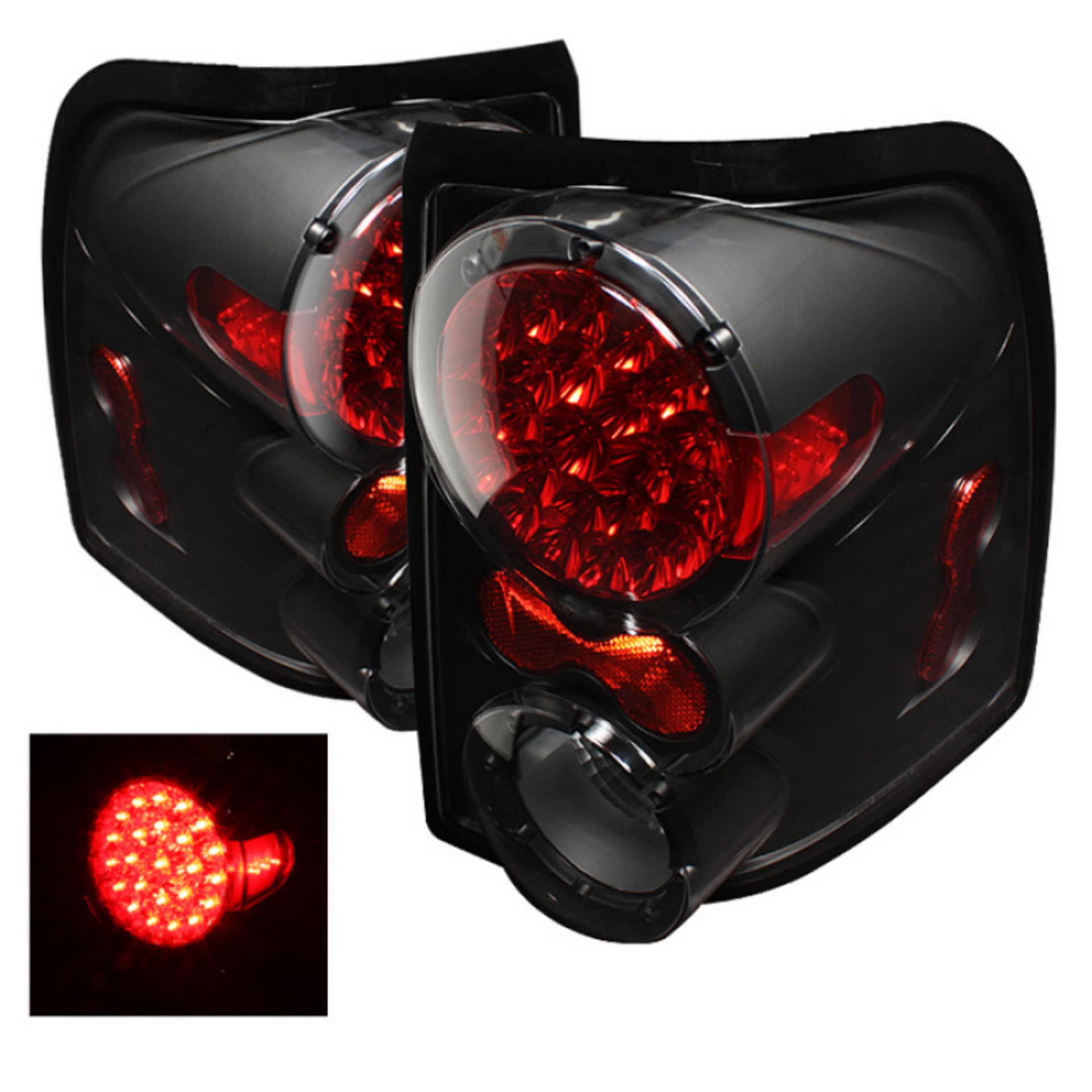 Picture of Xtune Ford Explorer 4Dr Except Sport Trac 02-05 LED Tail Lights Black ALT-ON-FEXP02-LED-BK