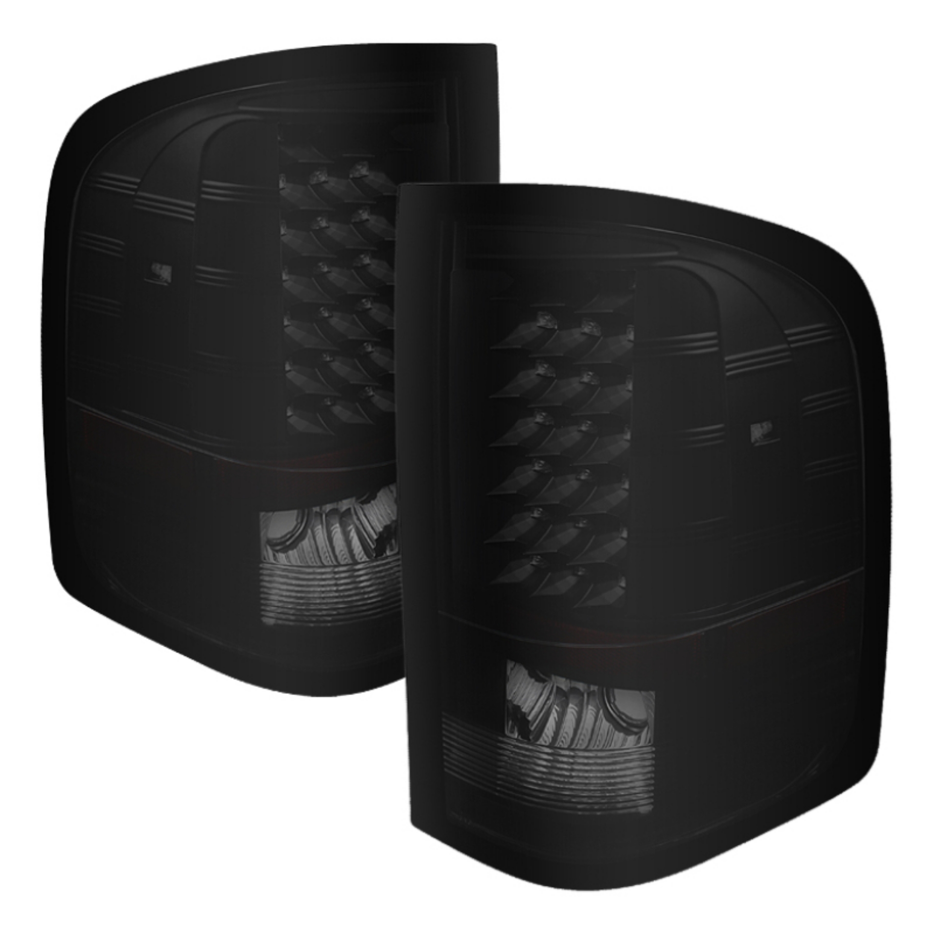 Picture of xTune Chevy Silverado 07-13 LED Tail Lights Black Smoke ALT-JH-CS07-LED-BKSM