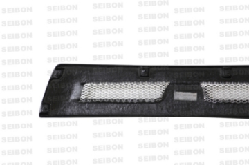 Picture of Seibon 08-12 Mitsubishi Lancer Evo X Shaved Emblem Carbon Fiber Front Grill does not fit MR model
