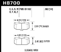 Picture of Hawk 06-07 Subaru Impreza WRX DTC-60 Front Race Brake Pads