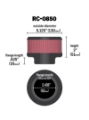 Picture of K&N Universal Chrome Filter 2-438in Flange ID x 5-125in OD x 2in H