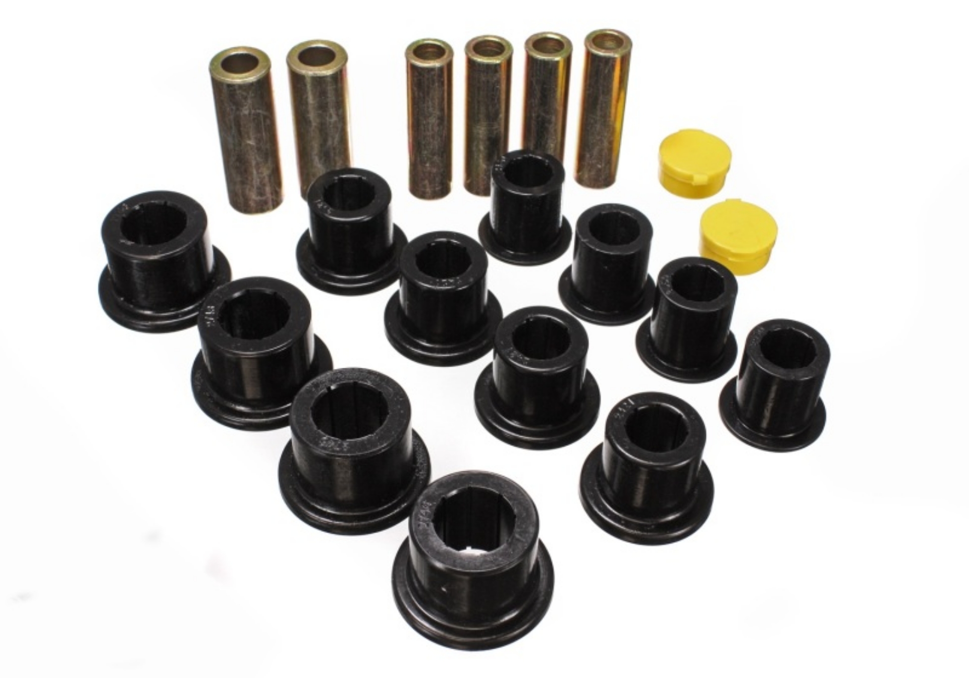 Picture of Energy Suspension 00-04 Ford Excursion 4WD - 99-04 F250-F350 4WD Black Front Leaf Spring Bushing Set