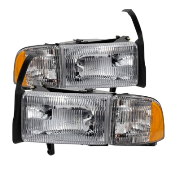 Picture of xTune Dodge Ram 1500 94-01 OEM Style Headlights w- Corner Chrome HD-JH-DR94-OE-C