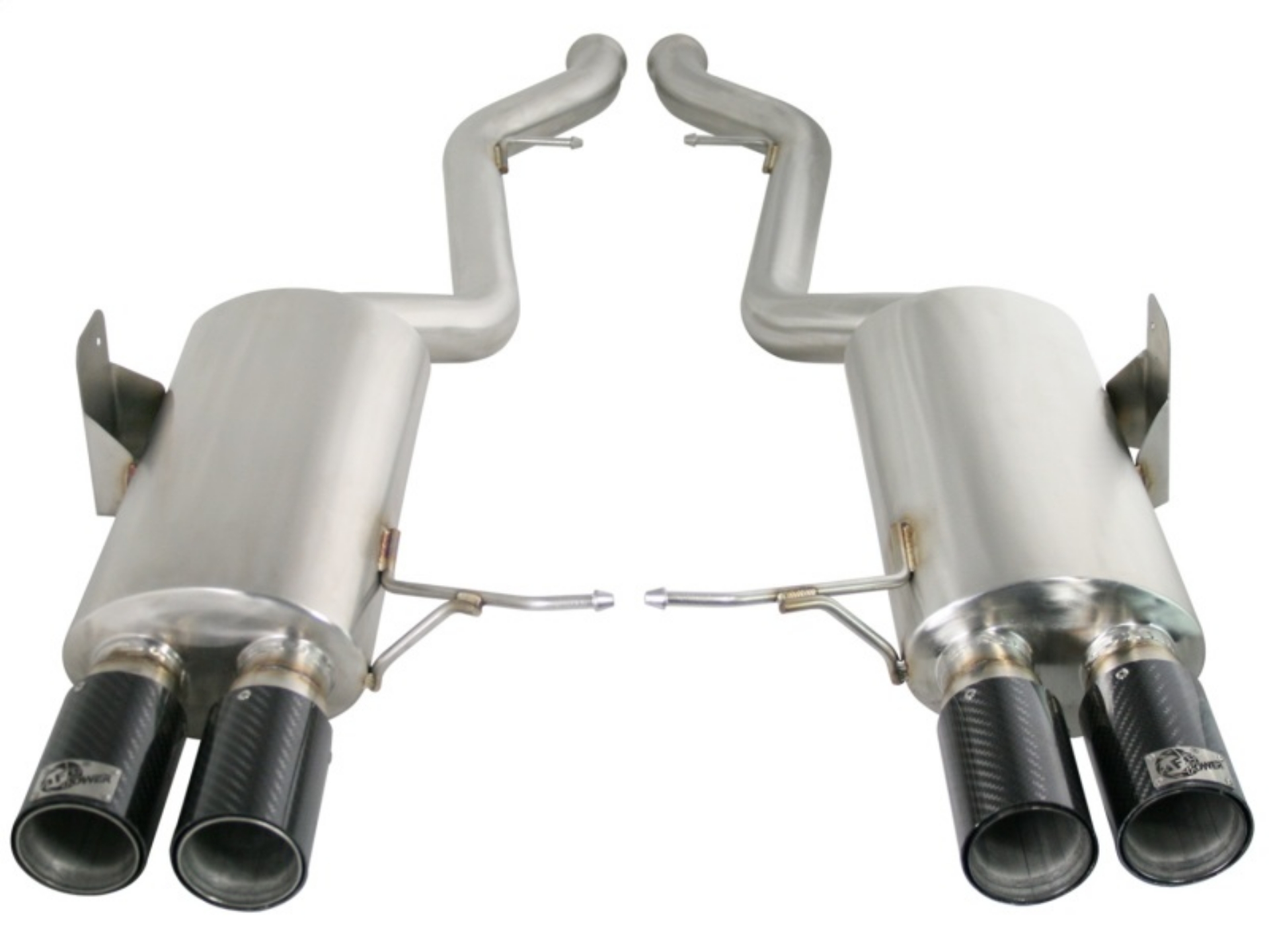 Picture of aFe MACHForce XP Exhaust Cat-Back 2-5in Dia Carbon Fiber Tips SS-304 07-13 BMW M3 E92-93 V8 4-0L