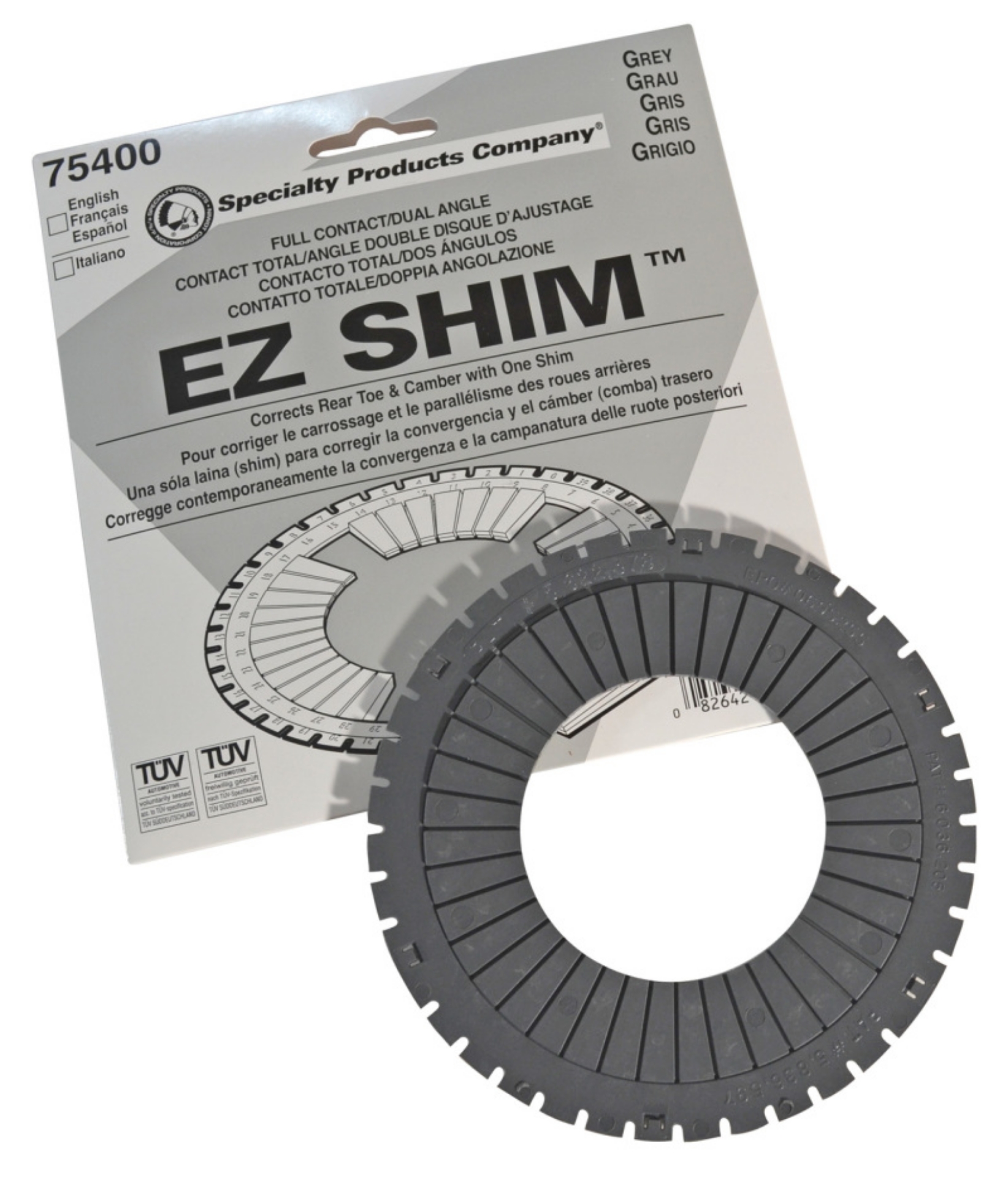 Picture of SPC Performance EZ Shim Dual Angle Camber-Toe Shim Grey