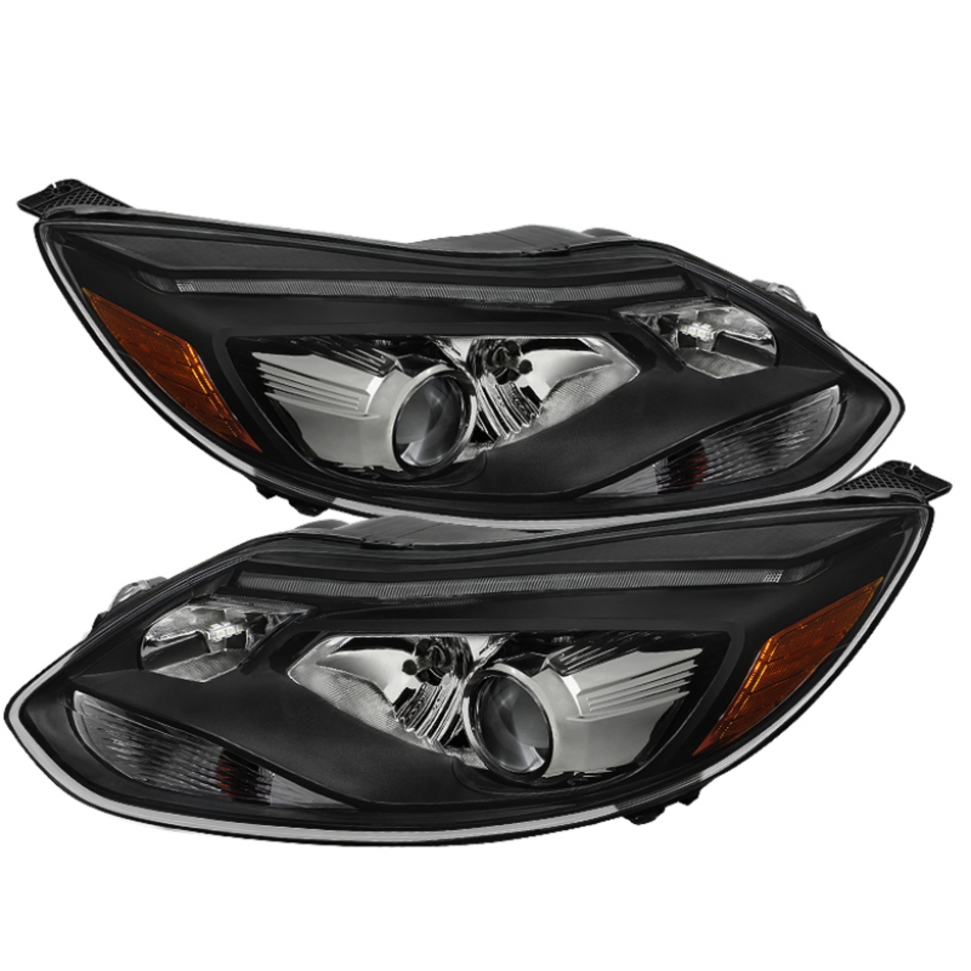 Picture of xTune Ford Focus 12-14 Projector Headlights OE Style Halogen Model Only Black PRO-JH-FF12-LED-BK