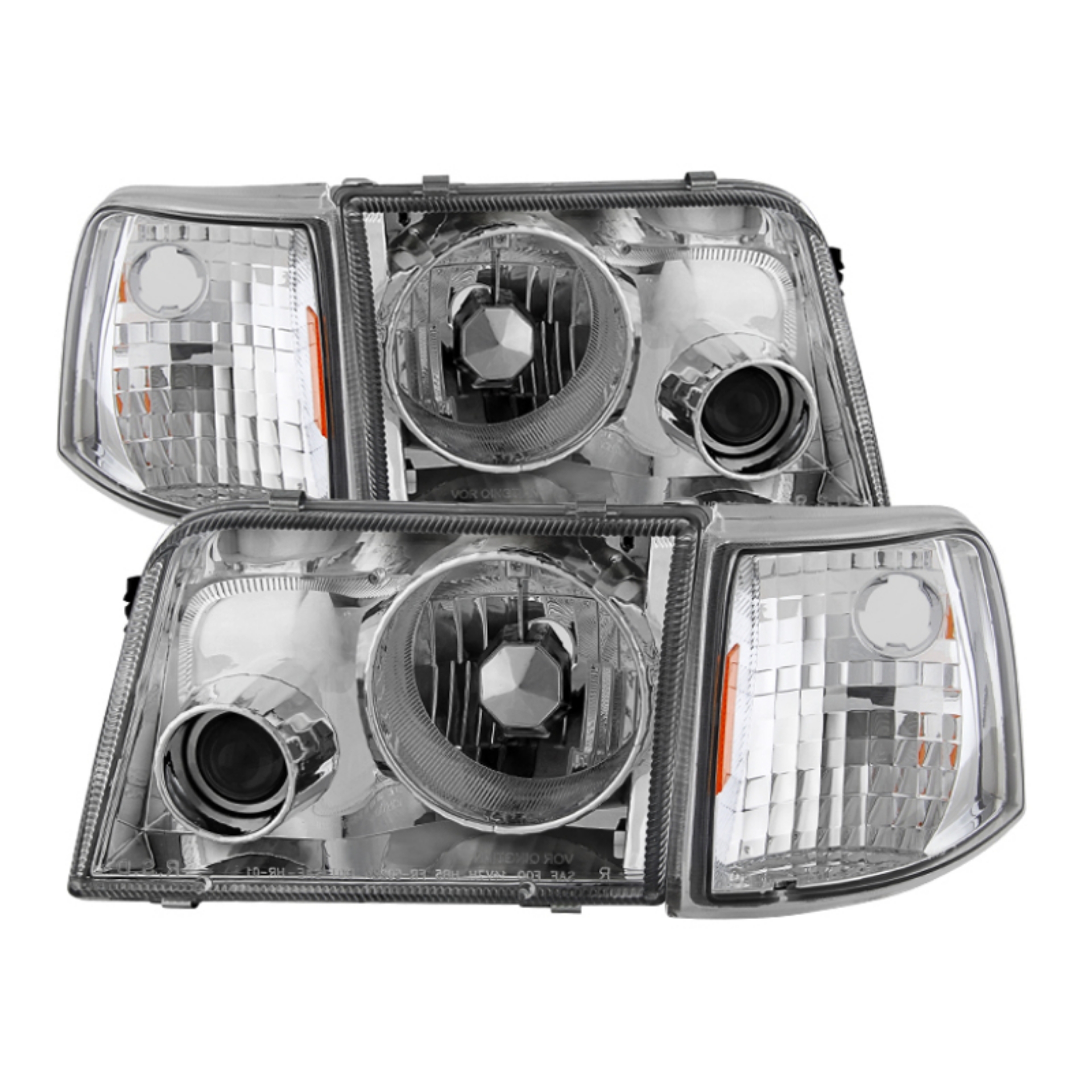 Picture of xTune Ford Ranger 93-97 Projector Headlights w- Corner Lights Chrome PRO-JH-FR93-SET-C