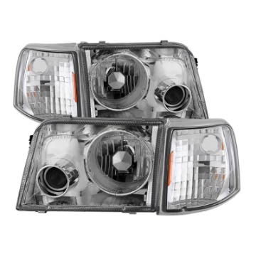 Picture of xTune Ford Ranger 93-97 Projector Headlights w- Corner Lights Chrome PRO-JH-FR93-SET-C