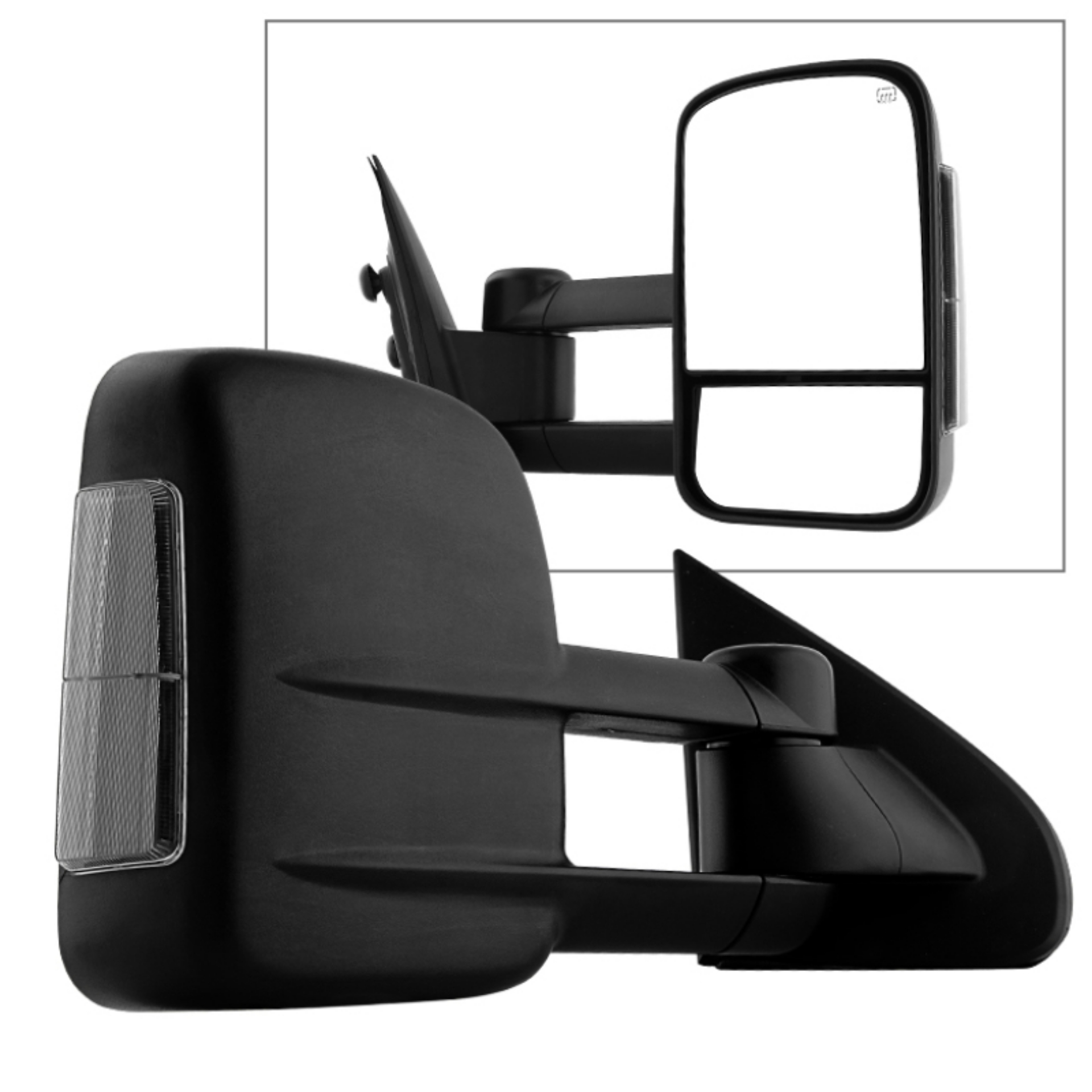 Picture of Xtune Chevy Silverado 14-15 Heated Smoke LED Signal Telescoping Mirror Right MIR-CSIL14S-PWH-SM-R