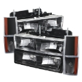 Picture of xTune GMC Yukon 92-93 Crystal Headlights w- Corner & Bumper Black HD-JH-GMCCK88-AM-BK-SET