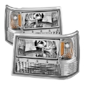 Picture of xTune Jeep Grand Cherokee 93-98 1Pc Crystal Headlights Chrome HD-ON-JGC93-1PC-LED-C