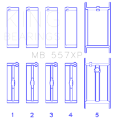 Picture of King Sm Block Chevy Large Journal 350 2-100in Rods Size 010 Tri-Metal Performance Main Bearing Set