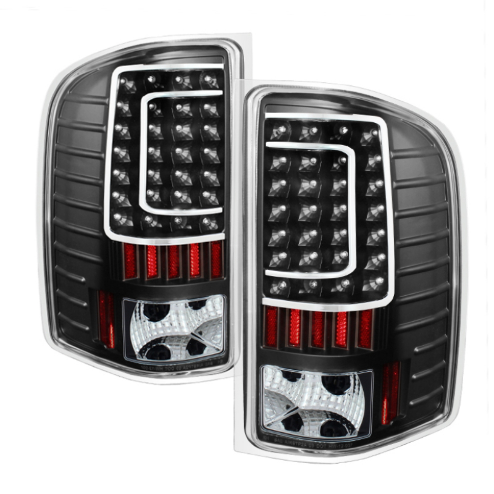 Picture of xTune Chevy Silverado 07-13 LED Tail Lights Black ALT-ON-CS07-LED-BK