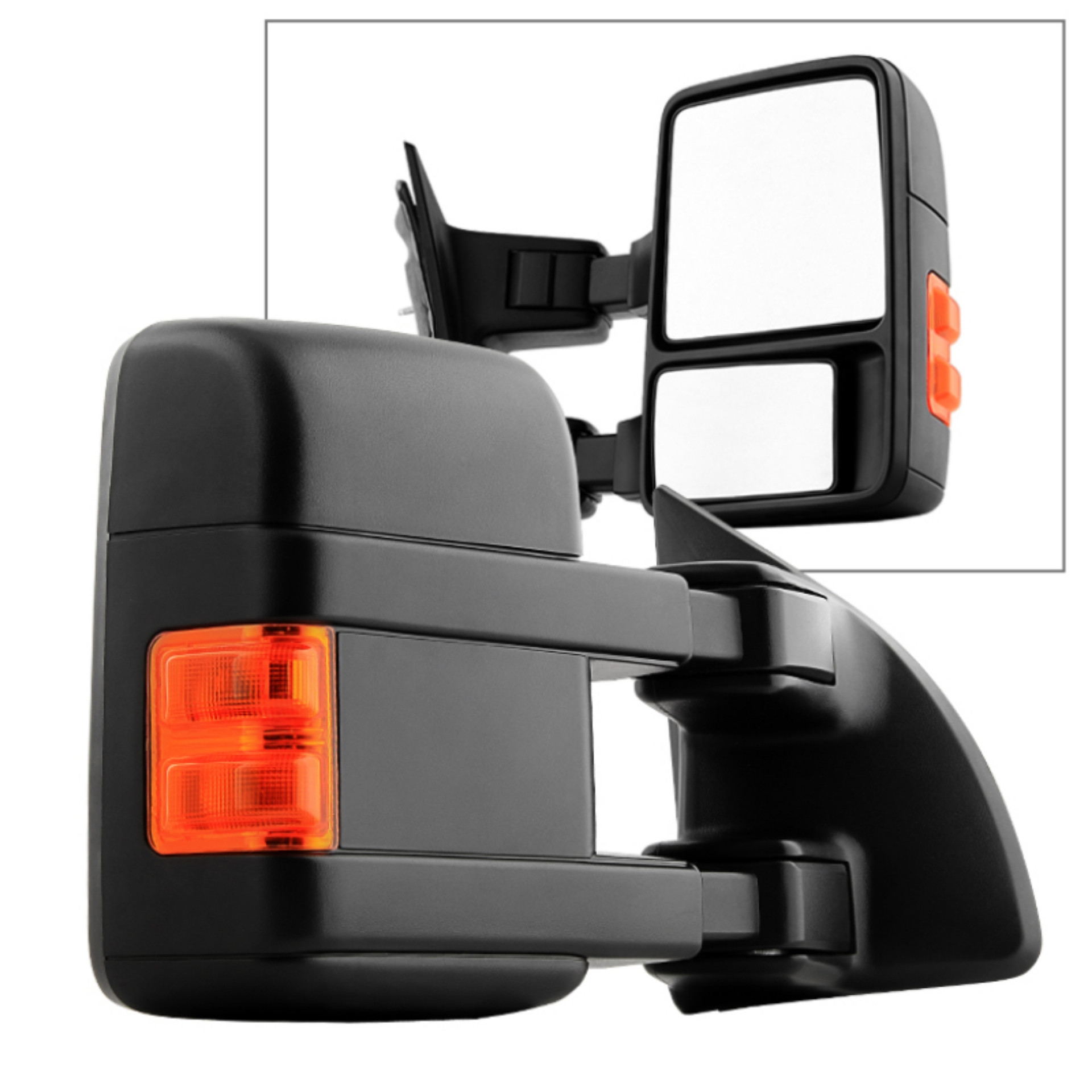 Picture of xTune Ford Superduty 99-14 Manual Extendable Manual Adjust Mirror Amber- Right MIR-FDSD08S-MA-AM-R