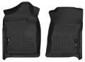 Picture of Husky Liners 07-12 Chevrolet Silverado-GMC Sierra Regular Cab WeatherBeater Black Floor Liners
