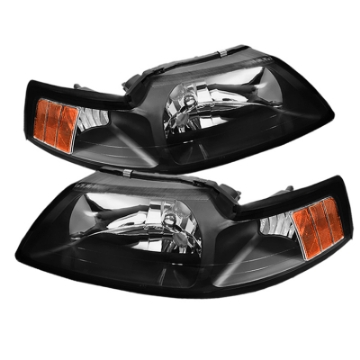 Picture of xTune Ford Mustang 99-04 OEM Amber Headlights Black HD-JH-FM99-AM-BK