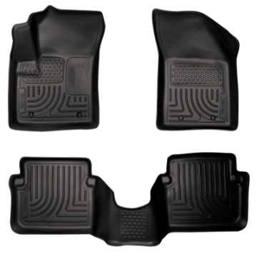 Picture of Husky Liners 11-12 Dodge Avenger-Chrysler 200 WeatherBeater Combo Black Floor Liners