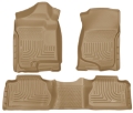 Picture of Husky Liners 07-12 Chevy Silverado-GMC Sierra Extended Cab WeatherBeater Combo Tan Floor Liners