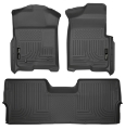 Picture of Husky Liners 09-12 Ford F-150 Super Crew Cab WeatherBeater Combo Black Floor Liners