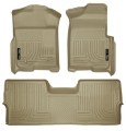 Picture of Husky Liners 09-12 Ford F-150 Super Crew Cab WeatherBeater Combo Tan Floor Liners