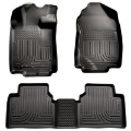Picture of Husky Liners 10-12 Ford Fusion-Lincoln MKZ FWD WeatherBeater Combo Black Floor Liners
