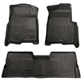 Picture of Husky Liners 08-10 Ford SD Crew Cab WeatherBeater Combo Black Floor Liners w-o Manual Trans Case