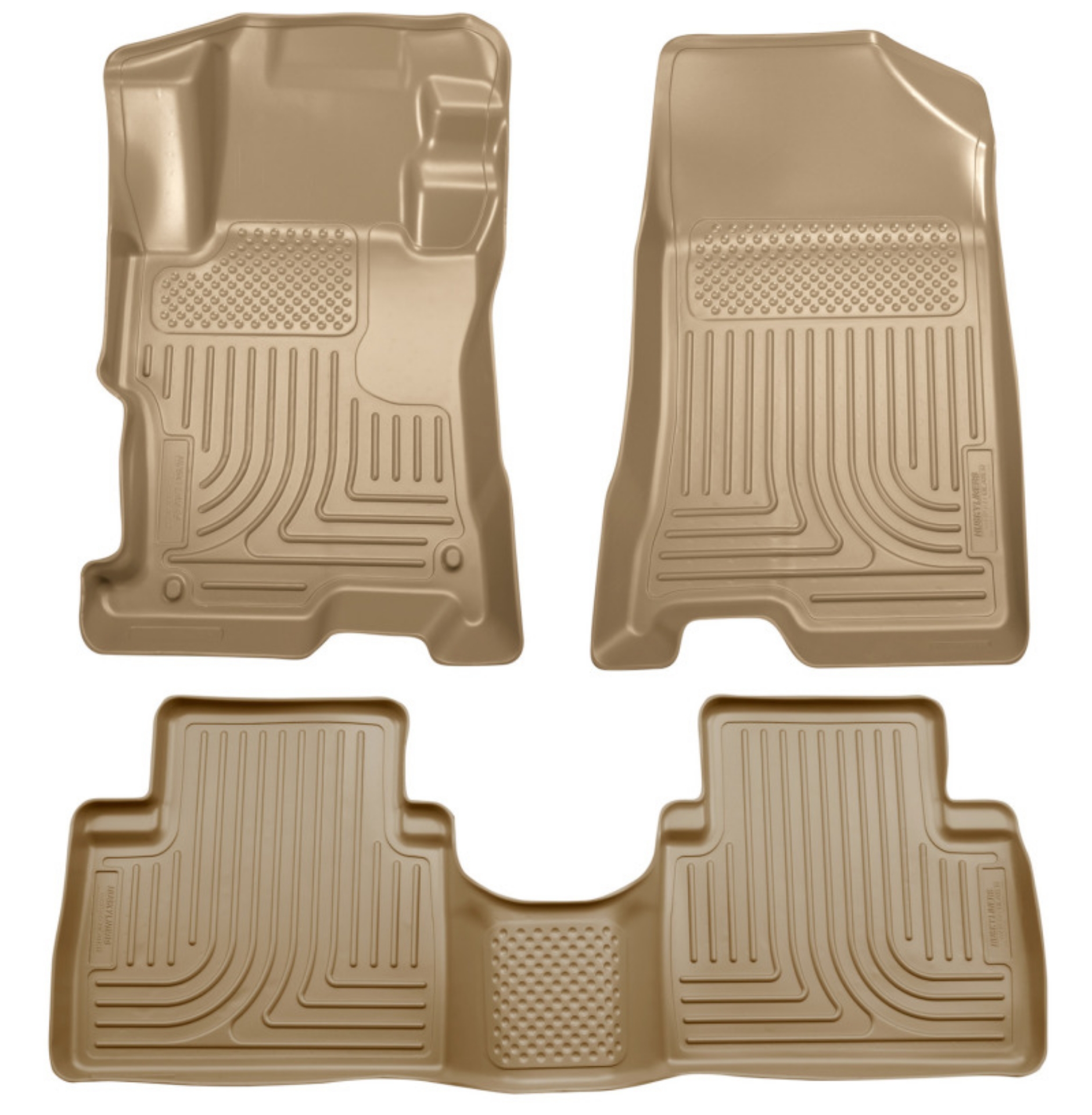 Picture of Husky Liners 08-12 Honda Accord 4DR WeatherBeater Combo Tan Floor Liners One Piece for 2nd Row