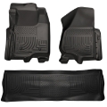 Picture of Husky Liners 11-12 Ford SD Crew Cab WeatherBeater Combo Black Floor Liners w-o Manual Trans Case