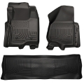 Picture of Husky Liners 11-12 Ford SD Crew Cab WeatherBeater Combo Black Floor Liners w-o Manual Trans Case