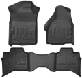 Picture of Husky Liners 09-12 Dodge Ram 1500 Quad Cab WeatherBeater Black Front & Second Seat Floor Liner