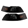 Picture of Xtune Ford MUStang 99-04 OEM Amber Headlights Black Smoked HD-JH-FM99-AM-BSM