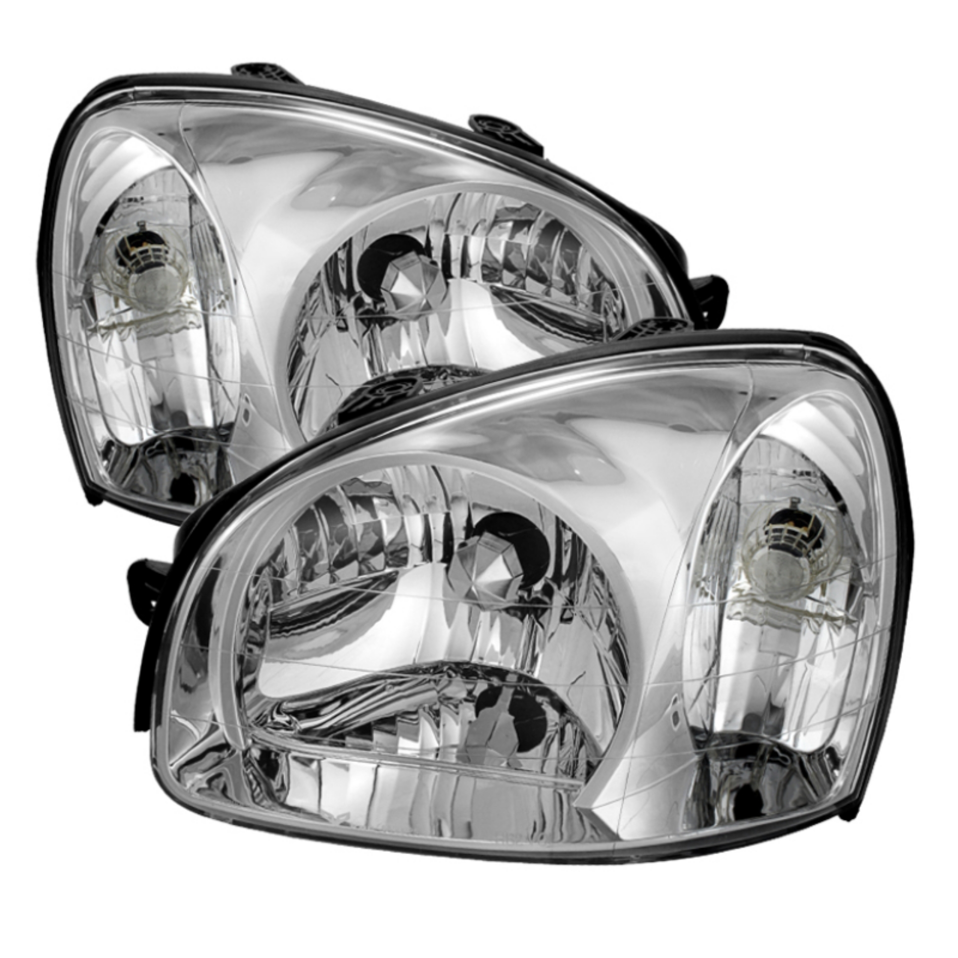 Picture of xTune Hyundai Santa Fe 2003-2006 Crystal Headlights Chrome HD-JH-HYSA03-C