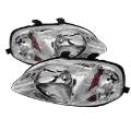 Picture of Xtune Honda Civic 99-00 Amber Crystal Headlights Chrome HD-JH-HC99-AM-C