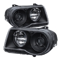 Picture of xTune Chrysler 300C w- Halogen Projection Style Only 05-10 Headlights Black HD-JH-C300C-BK
