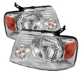 Picture of xTune Ford F150 04-08 Amber Crystal Headlights Chrome HD-JH-FF15004-AM-C