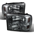 Picture of xTune Ford F250 F350 Super Duty 99-04 1Pc Headlights w- LED Smoked HD-JH-FF25099-LED-SM