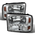 Picture of xTune Ford F250 F350 Super Duty 99-04 1Pc Headlights w- LED Chrome HD-JH-FF25099-LED-C