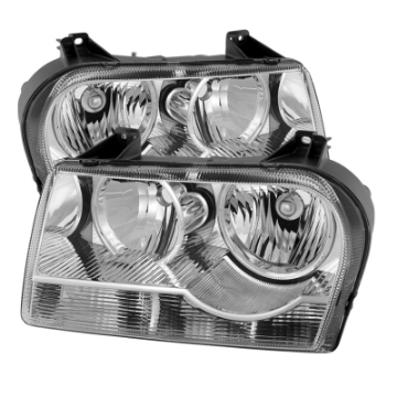 Picture of xTune Chrysler 300 05-08 Halogen Non-Projection Style Only Crystal Headlights Chrome HD-JH-C305-HA-C