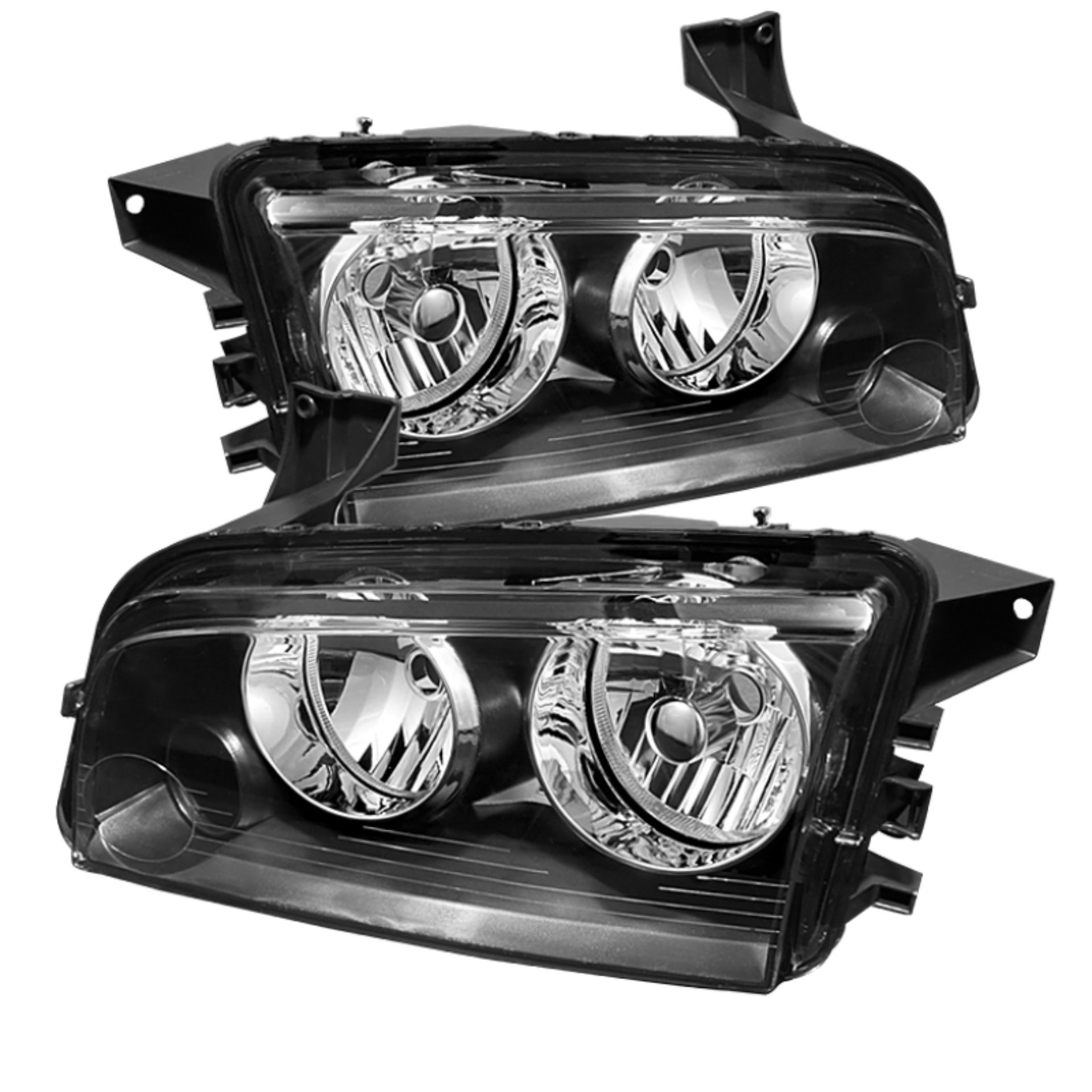 Picture of Xtune Dodge Charger 06-10 Halogen Only Does Not Fit Hid Model Headlights Black HD-JH-DCH06-BK