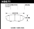 Picture of Hawk 13 Scion FR-S - 13 Subaru BRZ-10-12 Legacy 2-5 GT-3-6R DTC-70 Race Rear Brake Pads