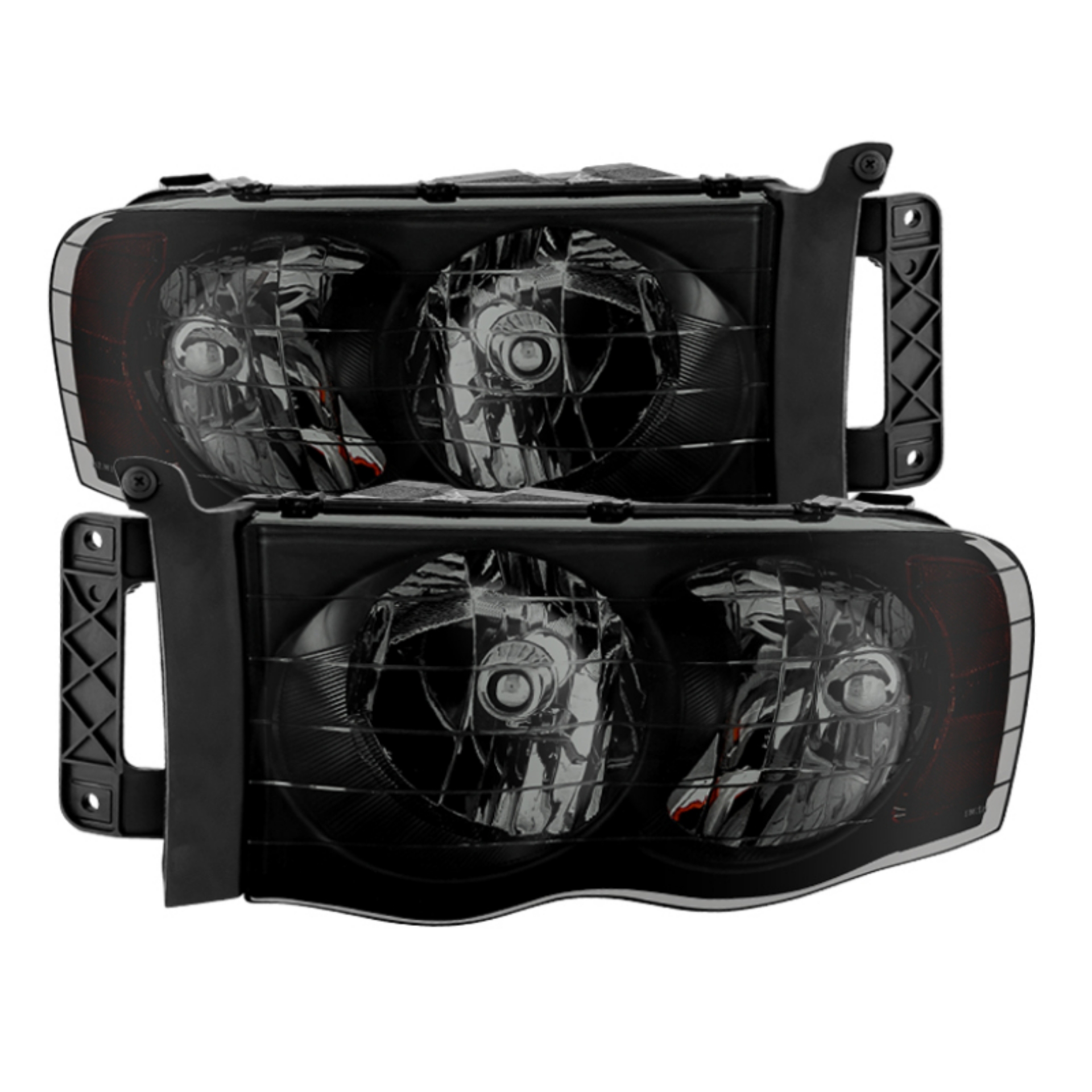 Picture of xTune Dodge Ram 1500 02-05 Amber Crystal Headlights HD-JH-DR02-AM-BSM